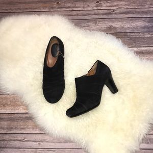 Clark’s Sexy Society Gown Booties Black Suede 7.5